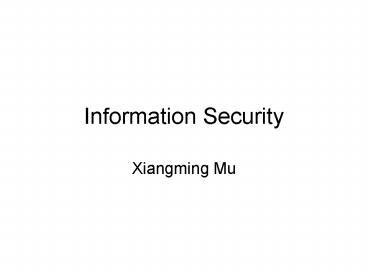 Information Security