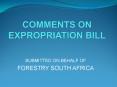 COMMENTS ON EXPROPRIATION BILL PowerPoint PPT Presentation