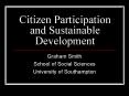 Citizen Participation and Sustainable Development PowerPoint PPT Presentation