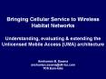 Bringing Cellular Service to Wireless Habitat Networks Understanding, evaluating PowerPoint PPT Presentation