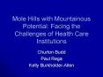 Mole Hills with Mountainous Potential: Facing the Challenges of Health Care Institutions PowerPoint PPT Presentation