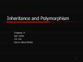 Inheritance and Polymorphism PowerPoint PPT Presentation