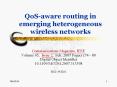 QoS-aware routing in emerging heterogeneous wireless networks PowerPoint PPT Presentation