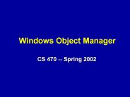 Windows%20Object%20Manager PowerPoint PPT Presentation