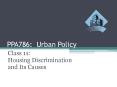 PPA786: Urban Policy PowerPoint PPT Presentation