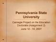 Pennsylvania State University PowerPoint PPT Presentation