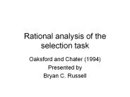 Rational analysis of the selection task