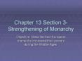 Chapter 13 Section 3 Strengthening of Monarchy PowerPoint PPT Presentation
