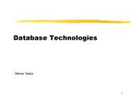 Database Technologies