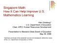 Singapore Math: How It Can Help Improve U'S' Mathematics Learning PowerPoint PPT Presentation