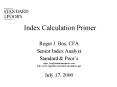 Index Calculation Primer PowerPoint PPT Presentation