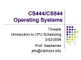 CS444/CS544 Operating Systems PowerPoint PPT Presentation