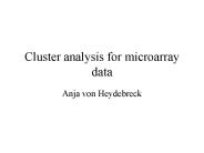 Cluster analysis for microarray data
