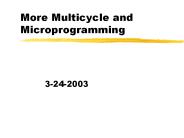 More Multicycle and Microprogramming