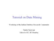 Tutorial on Data Mining