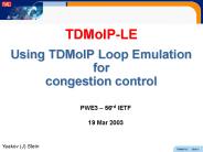 TDMoIP-LE   Slide 1