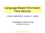 Language-Based Information Flow Security