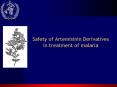 Safety of Artemisinin Derivatives in treatment of malaria PowerPoint PPT Presentation
