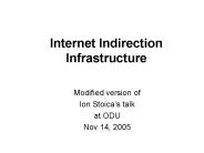 Internet Indirection Infrastructure