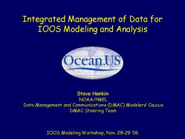 HYCOM Data Management