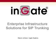 Enterprise Infrastructure Solutions for SIP Trunking