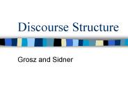 Discourse Structure
