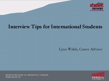 Interview Tips for International Students