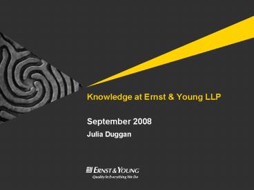 Knowledge at Ernst