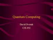 Quantum Computing