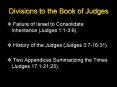 Divisions to the Book of Judges PowerPoint PPT Presentation