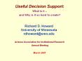 Useful Decision Support: PowerPoint PPT Presentation
