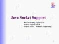 Java Socket Support Presentation by: Lijun Yuan Course Number: cs616 Course Name: Software Engineeri PowerPoint PPT Presentation