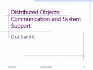 Distributed Objects: Communication and System Support