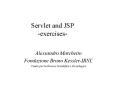 Servlet and JSP PowerPoint PPT Presentation