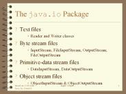 The java.io Package