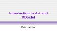 Introduction to Ant and XDoclet PowerPoint PPT Presentation