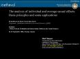 The analysis of individual and average causal effects: Basic principles and some applications EUROPEAN SCIENCE FOUNDATION Programme  PowerPoint PPT Presentation