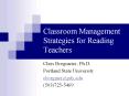 Classroom%20Management%20Strategies%20for%20Reading%20Teachers PowerPoint PPT Presentation