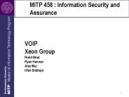 MITP 458 : Information Security and Assurance