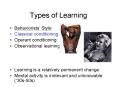 Types of Learning PowerPoint PPT Presentation
