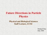 Future Directions in Particle Physics