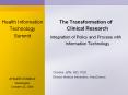Health Information Technology Summit   eHealth Initiative Washington October 22, 2004 PowerPoint PPT Presentation