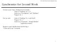 Synchronize for Second Week PowerPoint PPT Presentation