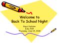Welcome to Back To School Night PowerPoint PPT Presentation