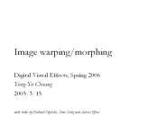 Image warping/morphing