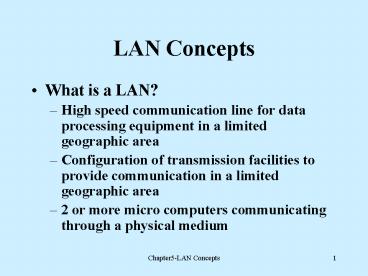 LAN Concepts