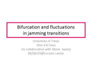Bifurcation and fluctuations in jamming transitions
