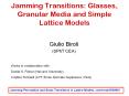 Jamming Transitions: Glasses, Granular Media and Simple Lattice Models PowerPoint PPT Presentation