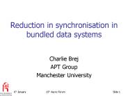 Reduction in synchronisation in bundled data systems