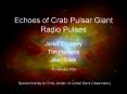 Echoes of Crab Pulsar Giant Radio Pulses PowerPoint PPT Presentation